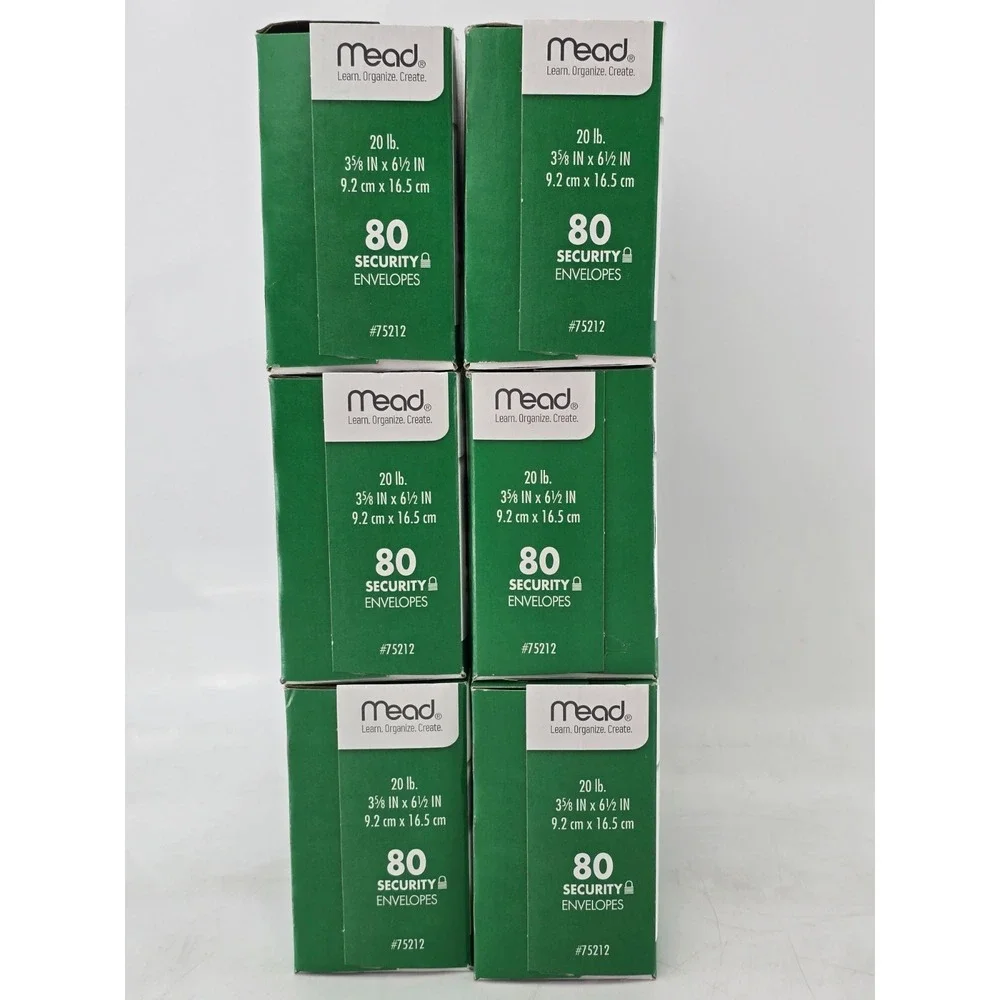 6 Lot - Mead #6-3/4 Envelopes, 3-5/8